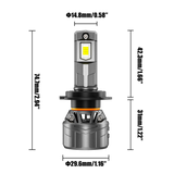 🆕H7 LED Headlight Bulbs 100W 22000LM F18 Series 1:1 Mini Size 6500K Cool White | 2 Bulbs