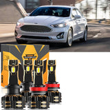 For 2006-2017 Ford Fusion H7 H11 LED Headlight Bulbs Bundle