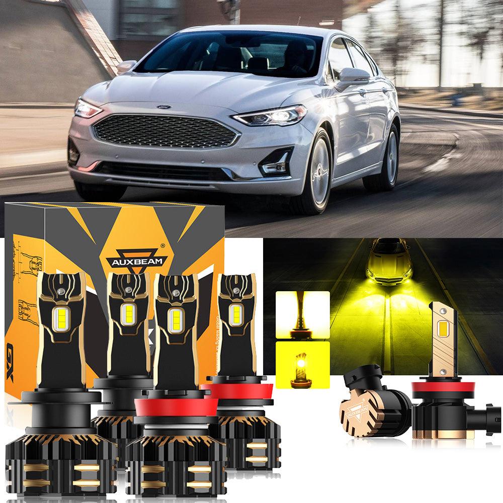 For 2006-2017 Ford Fusion H7 H11 LED Headlight Bulbs Bundle