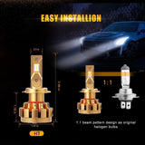 For 2003-2006 Mercedes-Benz SL500 with HID headlamps LED Light Bulbs High Low Beam Bundle