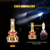 FOR 2007-2019 Chevrolet Silverado 1500 2500 3500 9005+H11+5202 High Low Beam Fog Light Combo F-16 Plus Series Automotive Grade 28000LM LED Light Bulbs