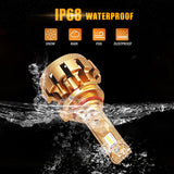 H11+H11 LED Headlight Bulbs 70W 18000LM F-16 Plus Series Brightest 6000K Cool White | 4 Bulbs