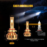 For 2005-2009 Mercedes-Benz SLR McLaren with HID headlamps LED Light Bulbs High Low Beam Bundle