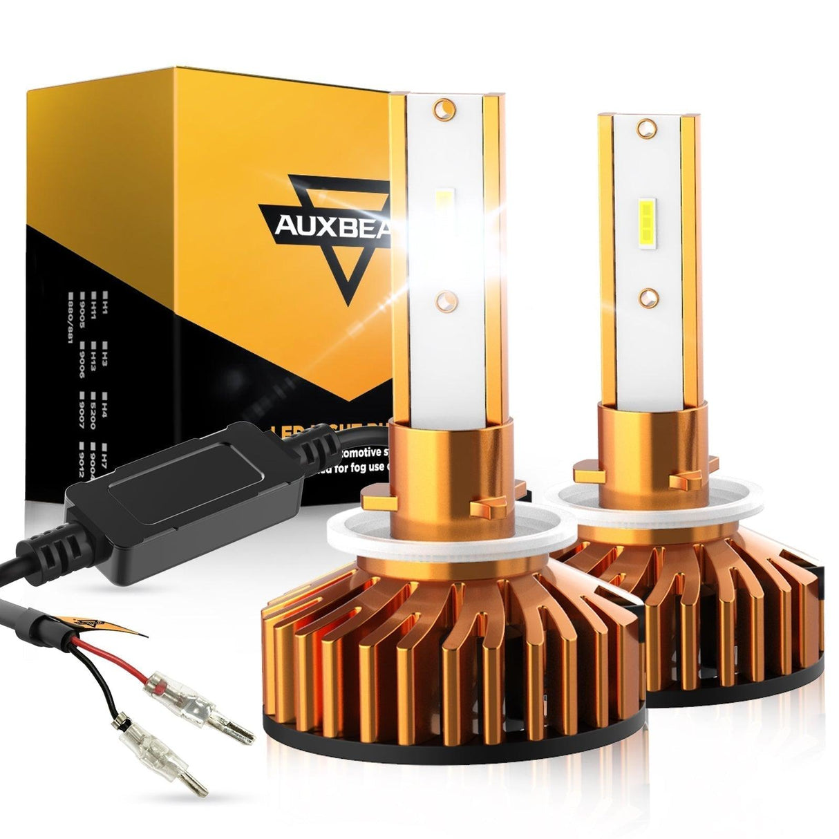 For 2000-2001 GMC Yukon F-16 Plus Series Built-in Canbus Automotive Grade 14000LM LED Light Bulbs High Low Beam Bundle