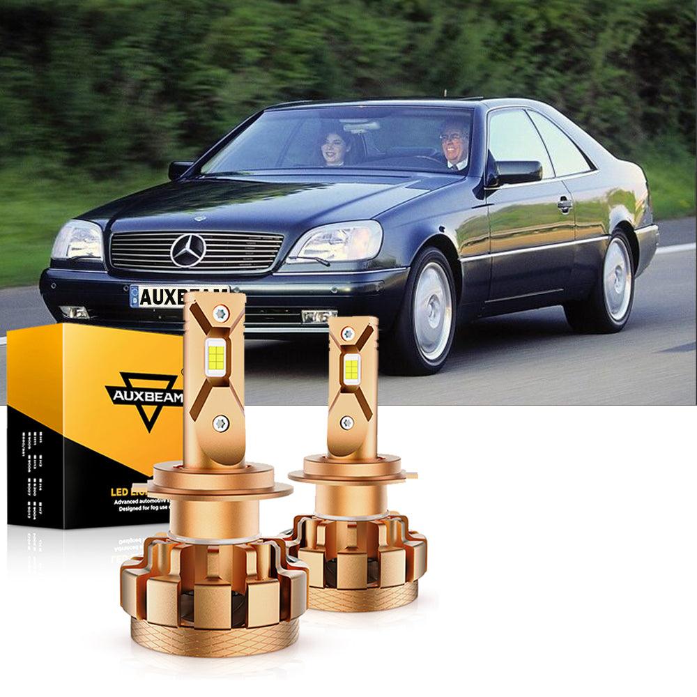 For 2000-2009 Mercedes-Benz CL500 with HID headlamps LED Light Bulbs High Low Beam Bundle