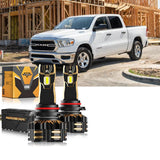 For 2020 Ram 1500 9005 H11 LED Headlights Bulbs Bundle