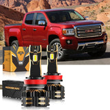For 2015-2019 GMC Canyon 9005 H11 LED Headlight Bulbs Bundle