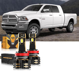For 2018-2019 Ram 2500 (without projector-type headlights) 9005 h11 LED Headlights Bulbs Bundle