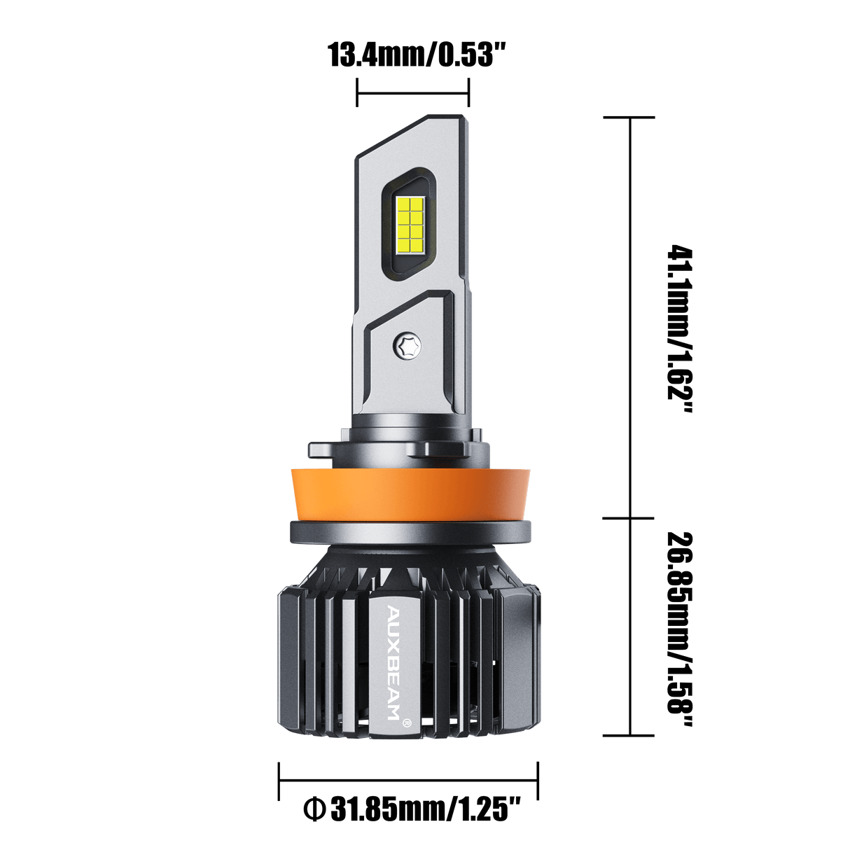 H11/H9/H8 LED Headlight Bulbs 90W 20000LM F15 Series 20% Smaller Size 6500K Cool White | 2 Bulbs