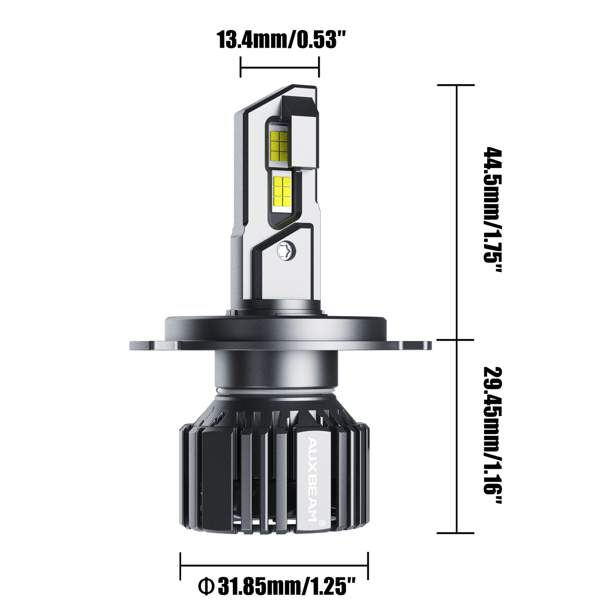H4/HB2/9003 LED Headlight Bulbs 90W 20000LM F15 Series 20% Smaller Size 6500K Cool White | 2 Bulbs