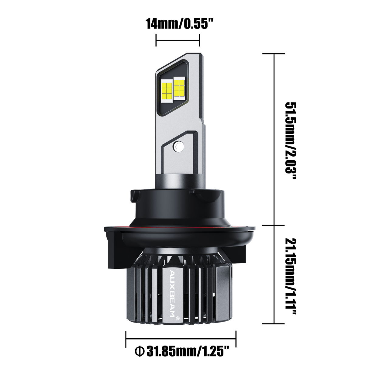 H13/9008 LED Headlight Bulbs 90W 20000LM F15 Series 20% Smaller Size 6500K Cool White | 2 Bulbs