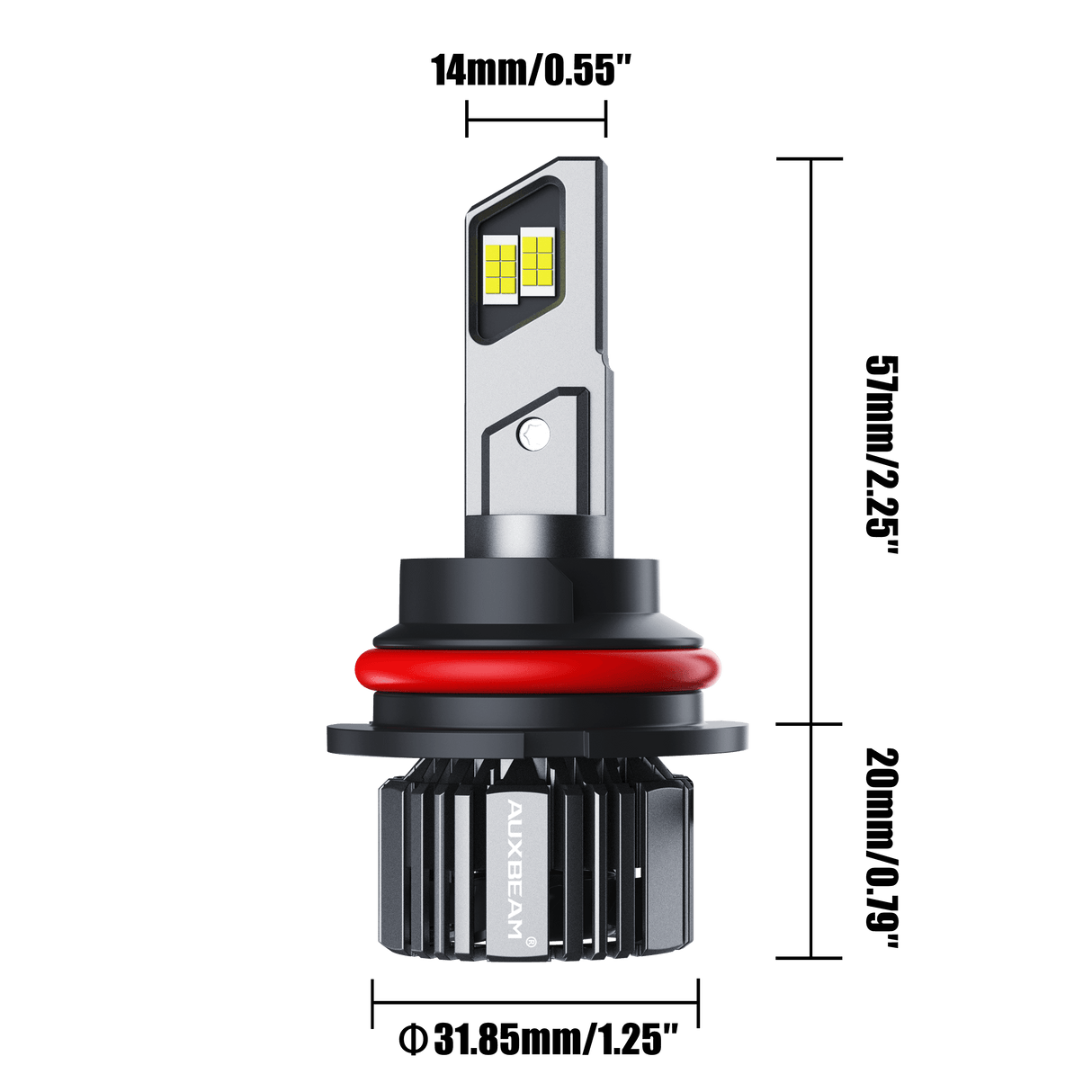 9007/HB5 LED Headlight Bulbs 90W 20000LM F15 Series 20% Smaller Size 6500K Cool White | 2 Bulbs