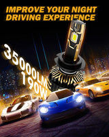 🆕H7 LED Headlight Bulbs 190W 35000LM GX-PRO Series 6500K Cool White | 2 Bulbs