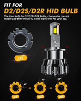 For 2000-2009 Mercedes-Benz CL500 with HID headlamps LED Light Bulbs High Low Beam Bundle