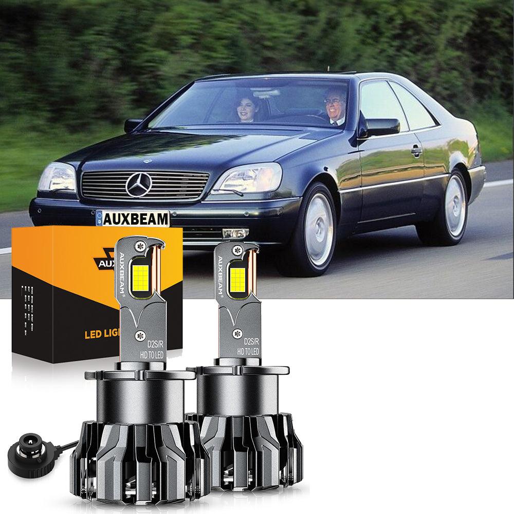 For 2000-2009 Mercedes-Benz CL500 with HID headlamps LED Light Bulbs High Low Beam Bundle