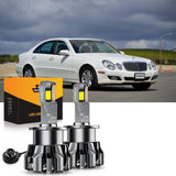 For 2000-2007 Mercedes-Benz E320 with HID headlamps LED Light Bulbs High Low Beam Bundle