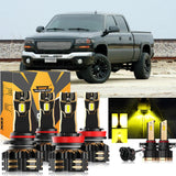 For 2007-2014 GMC Sierra 2500 HD 9005 H11 LED Headlight Bulbs Bundle