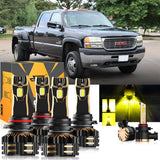 For 2003-2006 GMC Sierra 3500 9005 9006 LED Headlight Bulbs Bundle