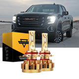 For 2002 GMC Sierra 1500 (Denali) F-16 Plus Series Built-in Canbus Automotive Grade 14000LM LED Light Bulbs High Low Beam Bundle