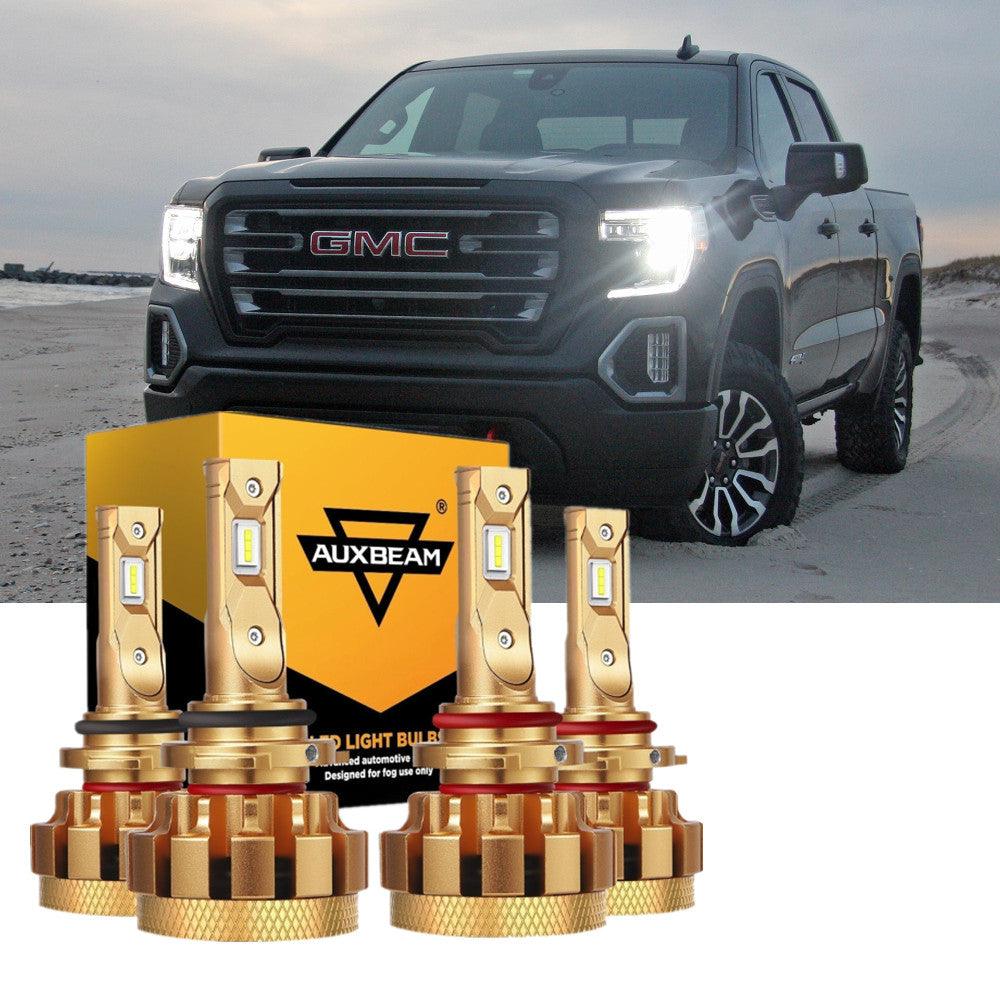 For 2000-2001 GMC Sierra 1500 F-16 Plus Series Built-in Canbus Automotive Grade 14000LM LED Light Bulbs High Low Beam Bundle