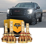 For 2000-2001 GMC Sierra 1500 F-16 Plus Series Built-in Canbus Automotive Grade 14000LM LED Light Bulbs High Low Beam Bundle