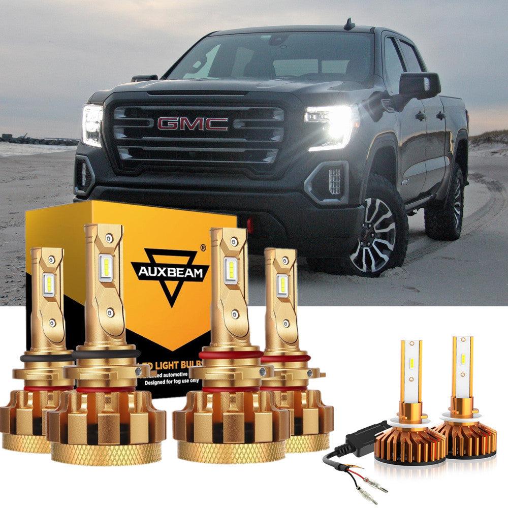 For 2000-2001 GMC Sierra 1500 F-16 Plus Series Built-in Canbus Automotive Grade 14000LM LED Light Bulbs High Low Beam Bundle