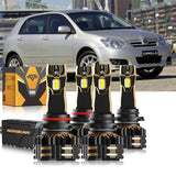For 2001-2004 Toyota Corolla 9005 9006 LED Headlight Bulbs Bundle