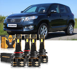 For 2006-2012 Toyota RAV4 9005 9006 LED Headlight Bulbs Bundle