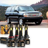 For 2000-2001 GMC Yukon 9005 9006 LED Headlight Bulbs Bundle