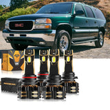 For 2000-2001 GMC Yukon XL 1500 9005 9006 LED Headlight Bulbs Bundle