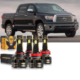 For 2007-2013 Toyota Tundra 9005 H11 LED Headlight Bulbs Bundle