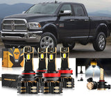 For 2016-2017 Ram 2500 (without projector-type headlights) 9005 H11 LED Headlights Bulbs Bundle