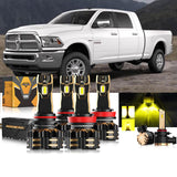 For 2018-2019 Ram 2500 (without projector-type headlights) 9005 h11 LED Headlights Bulbs Bundle
