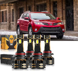 For 2013-2015 Toyota RAV4 9005 LED Headlight Bulbs Bundle