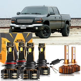 For 2001-2002 GMC Sierra 2500 HD 9005 9006 LED Headlight Bulbs Bundle
