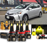 For 2012-2018 Toyota Prius V 9005 H11 LED Headlight Bulbs Bundle