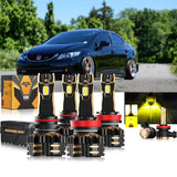 For 2014-2015 Honda Civic 9005 H11 9006 LED Headlight Bulbs Bundle