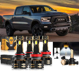 For 2018-2019 Ram 1500 (without projector-type headlights) 9005 H11 LED Headlight Bulbs Bundle