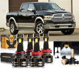 For 2014 Ram 1500 (without projector-type headlights) 9005 H11 LED Headlight Bulbs Bundle