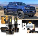 For 2005-2011 Toyota Tacoma H4 LED Headlight Bulbs Bundle