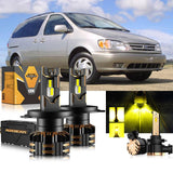 For 2001-2003 Toyota Sienna H4 LED Headlight Bulbs