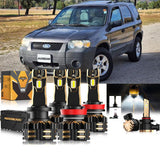 For 2005-2006 Ford Escape H4 LED Headlight Bulbs Bundle
