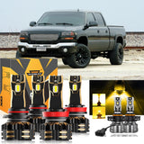 For 2007-2014 GMC Sierra 2500 HD 9005 H11 LED Headlight Bulbs Bundle