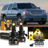 For 2007-2014 GMC Yukon XL 1500 H13 LED Headlight Bulbs Bundle