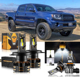 For 2005-2011 Toyota Tacoma H4 LED Headlight Bulbs Bundle