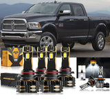For 2016-2017 Ram 2500 (with projector-type headlights) 9005 9005 LED Headlights Bulbs Bundle