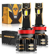 For 2007-2014 GMC Sierra 3500 HD 9005 H11 LED Headlight Bulbs Bundle