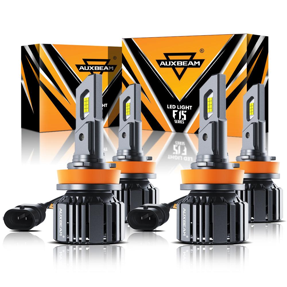 H11+H11 LED Headlight Bulbs 90W 20000LM F15 Series 20% Smaller Size 6500K Cool White | 4 Bulbs