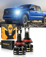 For 2015-2020 Ford F-150 9005 H11 LED Headlight Bulbs Bundle