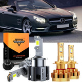 For 2003-2006 Mercedes-Benz SL500 with HID headlamps LED Light Bulbs High Low Beam Bundle